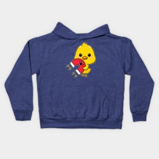 Chick Magnet - Cute Kawaii Chicken and Magnet Pun Kids Hoodie